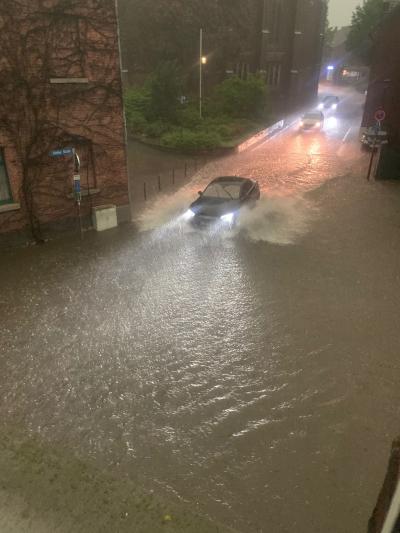 Überflutungen im gesamten Nettetaler Stadtgebiet