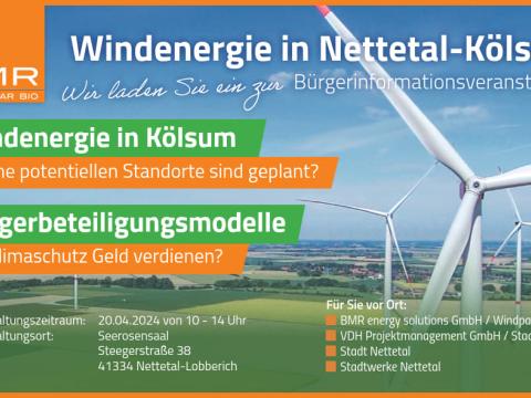 Windenergie in Nettetal-Kölsum - Bürgerinformationsveranstaltung