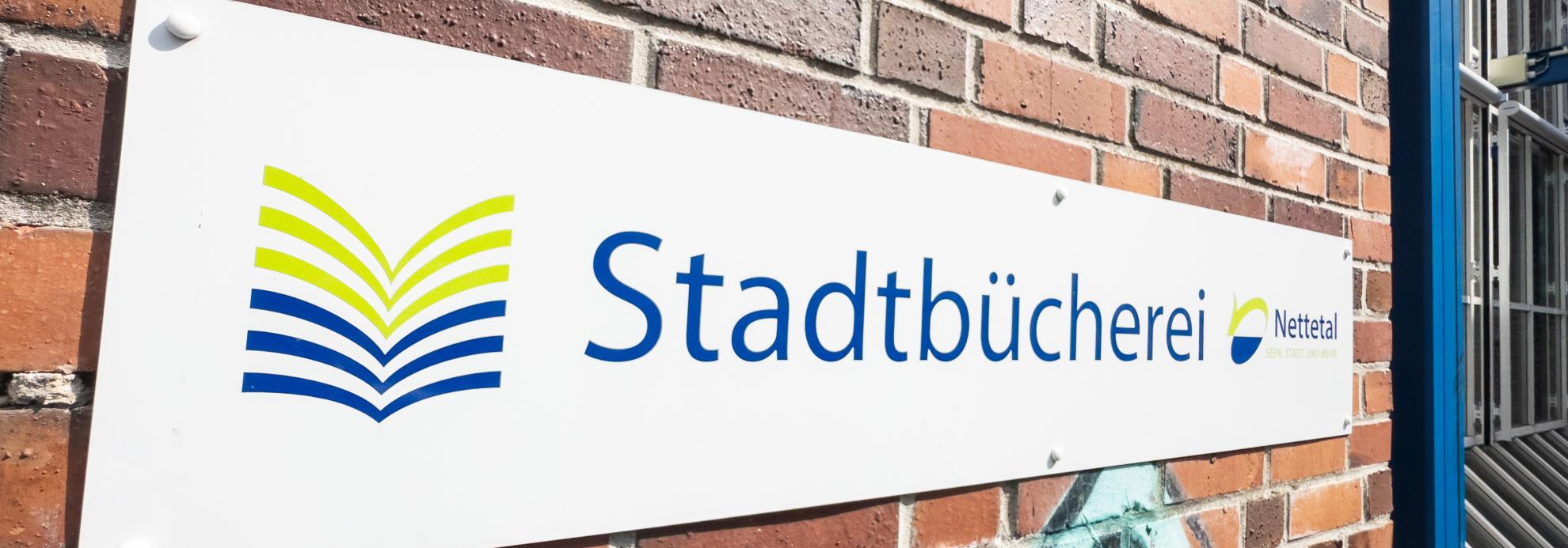 Stadtbücherei Nettetal Schild