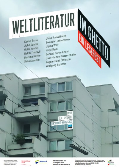 Veranstaltungen Plakat Lesung Weltliteratur im Ghetto