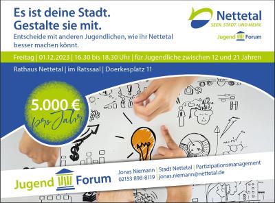 Jugendbeteiligung in Nettetal wird ausgeweitet: Teilnahme an Akademie, zweites Jugendforum und Besuch des Landtages 
