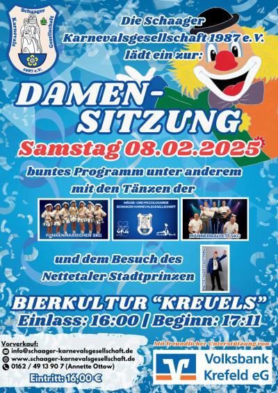 Plakat Damensitzung SKG