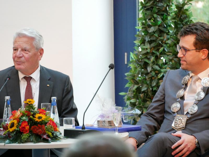 Bürgermeister Küsters Besuch Bundespräsident a.D. Gauck
