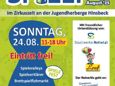 Plakat Spielefest: Nettetal spielt 